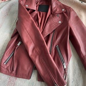 All Saints Leather Dalby Biker Jacket 4 XS